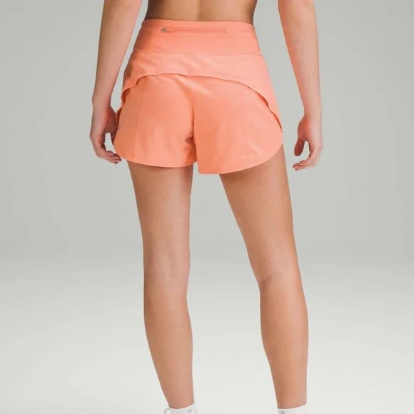 Lululemon - Speed Up Mid-Rise Lined Running Short 4", Sunny Coral, Size 8 - Picture 4 of 8